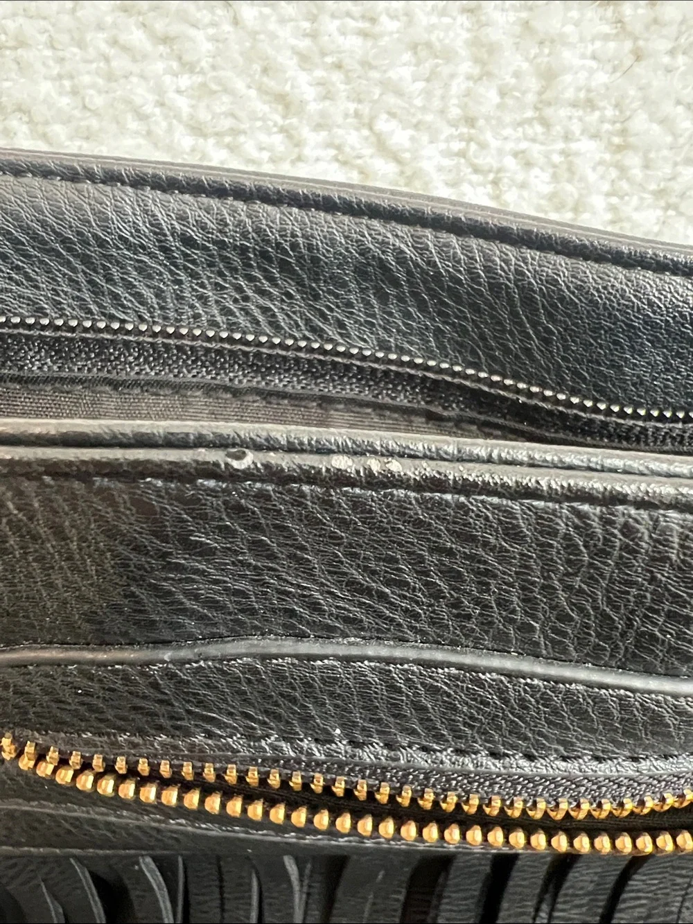 Apt. 9 Black Fringe Crossbody Bag - Sleek Leather Shoulder Bag